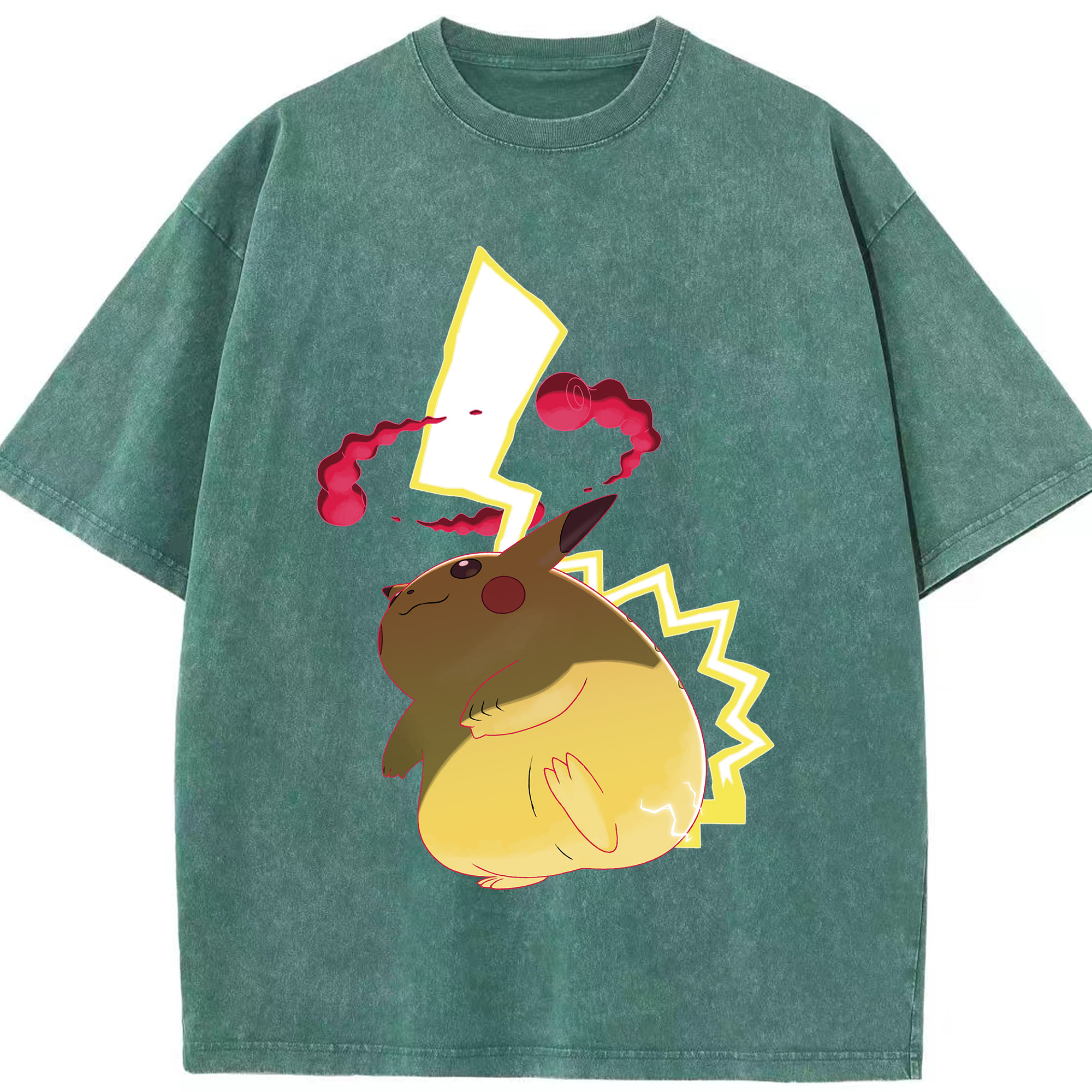 （画像用） ポケットモンスター Pokémon 綿100% ヴィンテージ風 半袖Tシャツ（フロントプリント）